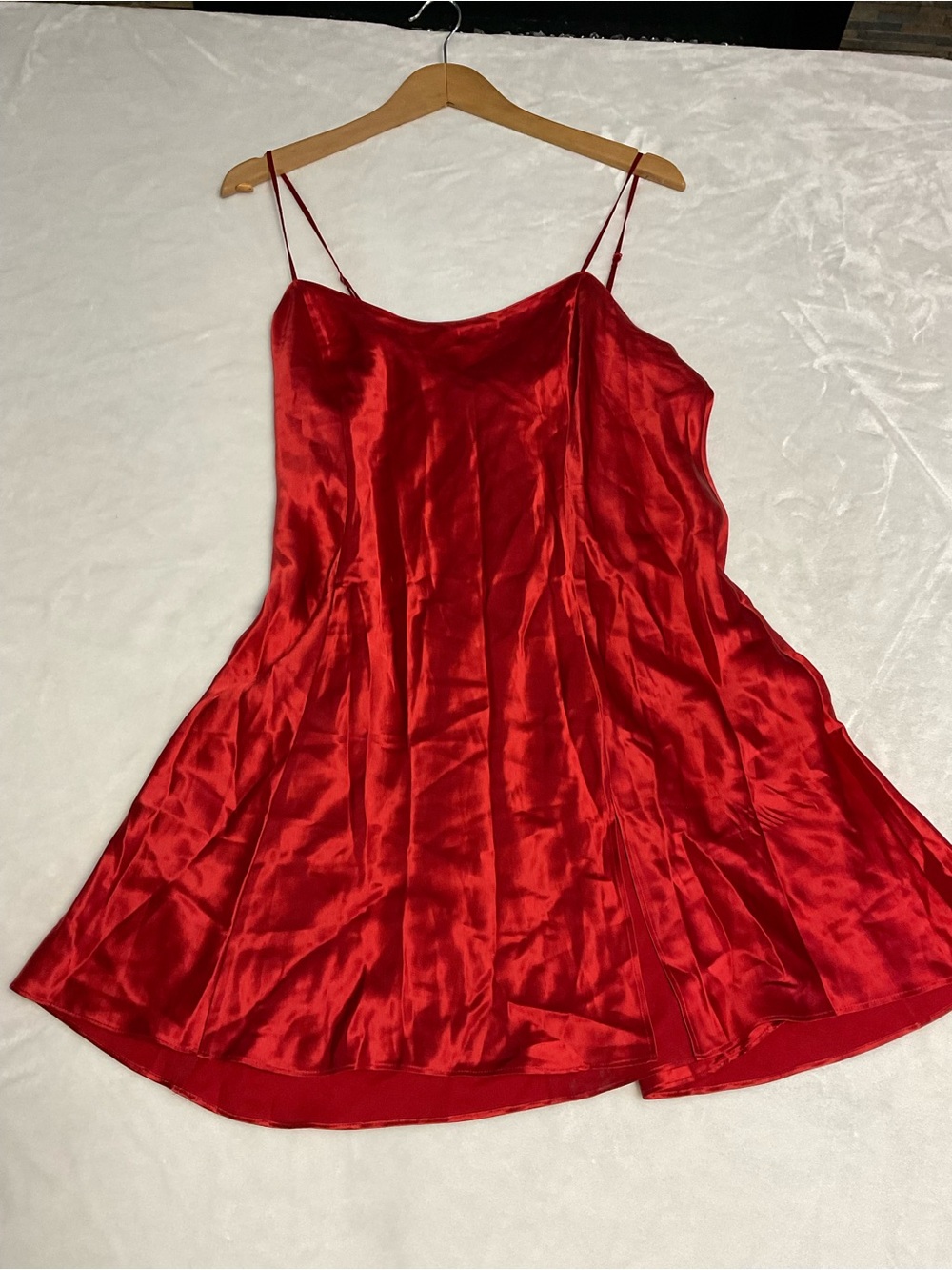 Vintage Victoria's Secret Red Silk Slip On Dress